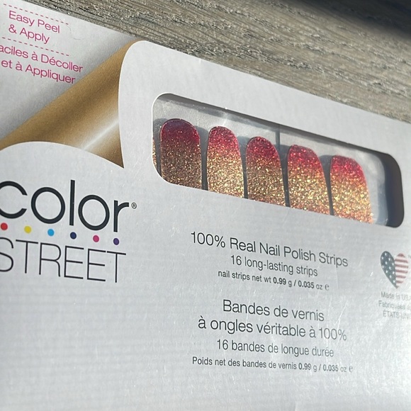 Color Street Nail Strips Sparkly Ombré Gold 2 Fuchsia-Sunset Boulevard 2 for $18 - Picture 4 of 8